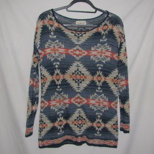 Womens' Denim & Supply RL Aztec Southwestern Print Scoop Neck Sweater Size XS